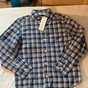 Janie and Jack Blue Plaid Button Down Shirt